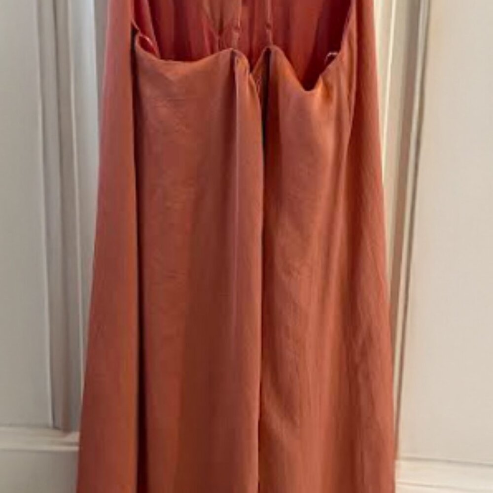 Anthropologie Halter Silky Midi Dress